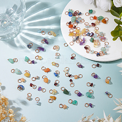 84шт 7 цвета подвески из натуральных драгоценных камней&nbsp;PALLOY-FH00155