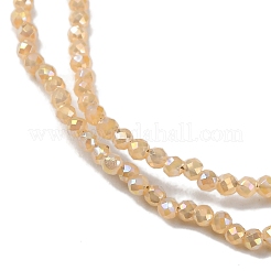 Прозрачные стеклянные бусины гальваническим пряди&nbsp;LS-EGLA-H107-01A-AB08