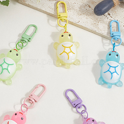 5 шт. 5-х цветный ПВХ пластик и смола подвеска в виде черепахи украшение&nbsp;HJEW-SP0001-20