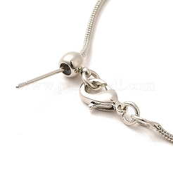 Стойка покрытие латунь змейка цепь регулируемый слайдер браслеты изготовление для женщин&nbsp;BJEW-G735-11P