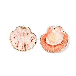 Большие подвески из ракушек из натуральных морских гребешков&nbsp;SSHEL-N038-12