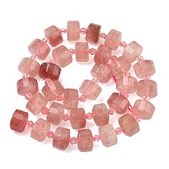 Природного кварца клубники нитей бисера&nbsp;G-G453-G12-7x12mm