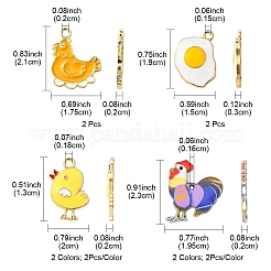 12шт 6 стиля подвески из сплава с эмалью&nbsp;FIND-FS0002-38