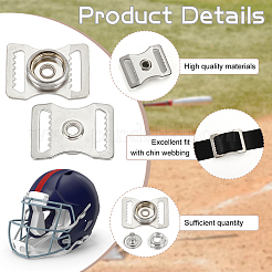 Железные регулировочные пряжки для ремня лямки&nbsp;LS-FIND-WH0418-36P