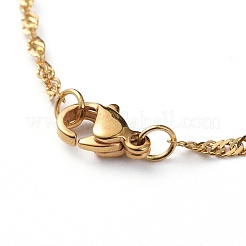 Ожерелья из сингапурской цепи из нержавеющей стали 304&nbsp;X-NJEW-JN02662-03