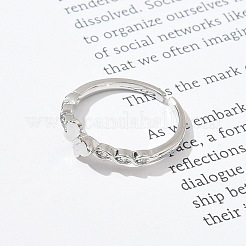 Кольца-манжеты с бабочкой из прозрачного кубического циркония&nbsp;RJEW-G337-11P