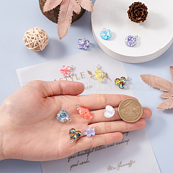 120 шт. 6 стильных подвески из эпоксидной смолы&nbsp;RESI-FW0001-05