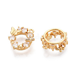 Латунные микро проложить кубического циркония подвески&nbsp;KK-N263-78B-G