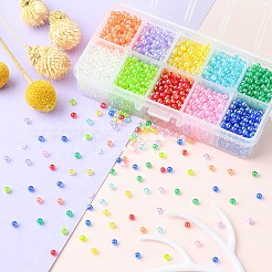 3000шт 10 цвета экологически чистые прозрачные акриловые бусины&nbsp;TACR-CJ0001-15