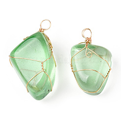 Стеклянные подвески&nbsp;KK-F868-18G-02