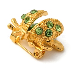 Брошь божья коровка из сплава со стразами&nbsp;JEWB-B020-01G-02