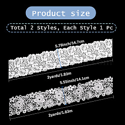 4 ярд двух видов кружевной ленты из молочного волокна&nbsp;OCOR-CY0001-08B