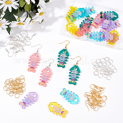 Серьги-подвески из рыбьей кости наборы для самостоятельного изготовления&nbsp;DIY-OC0008-05