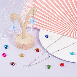 12шт 12 цветные подвески из граненого стекла&nbsp;PALLOY-AB00035