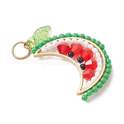 4 шт. 4-х цветные круглые стеклянные бусины в виде фруктовых подвесок&nbsp;PALLOY-MZ00864