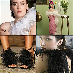 Волокнистый верх для украшенных вручную аксессуаров из искусственной шерсти&nbsp;FIND-WH20003-98C