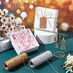 2 рулон 2-х цветного полиэстерового плетеного металлического шнура OCOR-PH0002-82