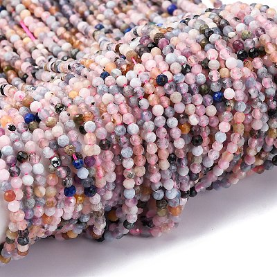 Природные морганит нитей бисера&nbsp;LS-G-RM2025-A06-2mm-1