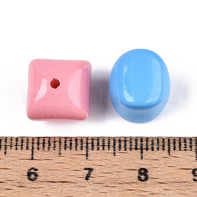 Краска для запекания непрозрачные акриловые бусины&nbsp;OACR-N142-05-1