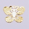Hollow Iron Pendants Accessories, DIY for Jewelry Making, Butterfly Shape, Golden, 21x26x1mm, Hole: 1mm