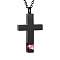 Cross Urn Ashes Pendant Necklace, Stainless Steel Memorial Jewelry for Men Women, Cerise, 21.65 inch(55cm)