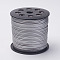 Korean Faux Suede Cord, Faux Suede Lace, with PU Leather, Light Grey, 3x1.5mm, about 100yards/roll(300 feet/roll)