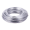 Round Aluminum Wire, Silver, 6 Gauge, 4mm, 500g/bundle