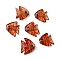 Handmade Lampwork Beads, Fish, Dark Red, 22.5~23x20~21.5x7.5~8.5mm, Hole: 1.6mm