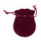Gourd Velvet Bags, Dark Red, 12x9cm