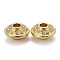 Alloy Beads, Long-Lasting Plated, Bicone, Real 18K Gold Plated, 6.5x3.5mm, Hole: 1.5mm