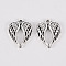 Tibetan Style Alloy Pendants, Lead Free & Cadmium Free, Wing, Antique Silver, 21.5x17x2mm, Hole: 1.6mm