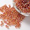 Eco-Friendly Transparent Acrylic Beads, Round, AB Color, FireBrick, 4mm, Hole: about 1.2mm; about 1700pcs/50g.