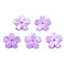 Opaque Acrylic Beads, Sakura, Lilac, 10.5x11x2mm, Hole: 1.2mm