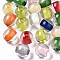 Resin European Beads, Transparent Inside Colours, Large Hole Beads, Round, Mixed Color, 20x19mm, Hole: 6mm