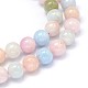 Круглый природных Morganite бисер пряди&nbsp;G-F222-35-8mm-2