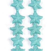 Нити резных бусин синтетического коралла&nbsp;CORA-K009-06B-05