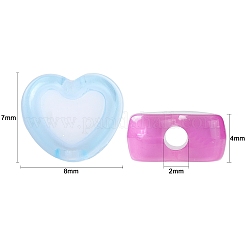 420шт 12 цвета прозрачные акриловые бусины&nbsp;TACR-CJ0001-64