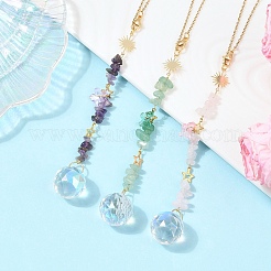 3 шт. Круглые подвесные ловцы солнца из стекла&nbsp;HJEW-JM04209