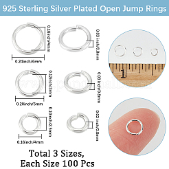 300 шт. 3 стиля стойки с покрытием из латуни соединительные кольца&nbsp;KK-BBC0023-05S