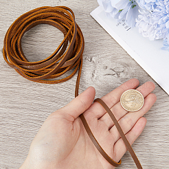 Плоский шнур для украшений из воловьей кожи&nbsp;LC-GF0001-10B-01