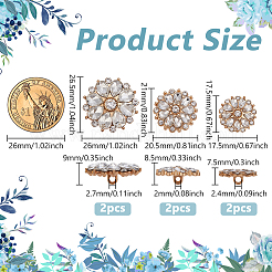 6 шт. 3 стиля литые кнопки&nbsp;FIND-FG0004-62B