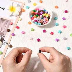 700шт 20 цвета непрозрачные акриловые бусины&nbsp;MACR-PA0001-13