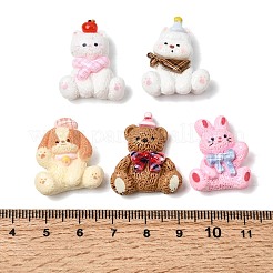 Кабошоны из непрозрачной смолы на тему животных&nbsp;RESI-Z049-02