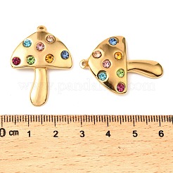 Подвески из нержавеющей стали 304 со стразами&nbsp;STAS-Z145-15G-02