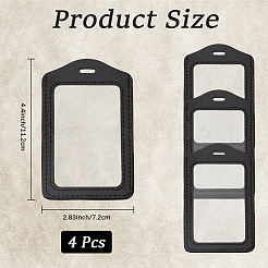 4 шт. держатель удостоверения личности из искусственной кожи&nbsp;AJEW-CL0001-78A