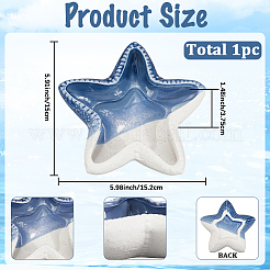 Керамическая тарелка для украшений с морской тематикой&nbsp;AJEW-WH20064-37C