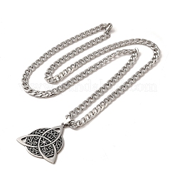 201 ожерелье с подвеской из нержавеющей стали с эмалью&nbsp;NJEW-P293-02P