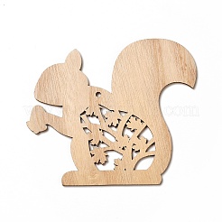 Большие подвески из дерева с односторонним принтом&nbsp;WOOD-I010-11B