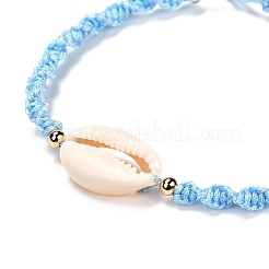 Регулируемый браслет из плетеных бусин из полиэстера для девочек-подростков&nbsp;BJEW-JB06878