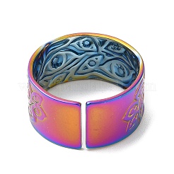 Ионное покрытие (ip) 304 нержавеющая сталь манжета для женщин с открытым глазом&nbsp;RJEW-M149-35RC